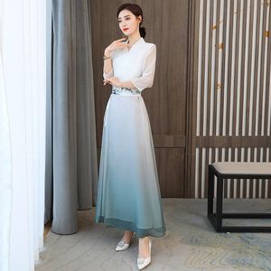 Etnische kleding AO Dai Dress 2023 Zomer Vietnam Vietnam vrouwen elegant cheongsam folk Chinees qipao traditionele 10515ethnic