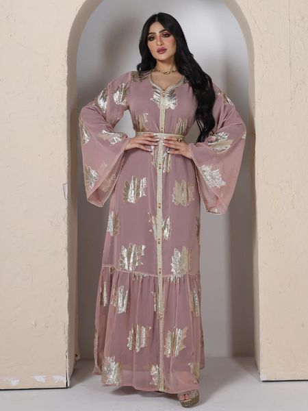 Vêtements ethniques Arabe Maroc Robe musulmane Abaya Femmes Ramadan Mousseline de soie Abayas Dubaï Turquie Islam Kaftan Longue Musulmane Robes Largos 230417