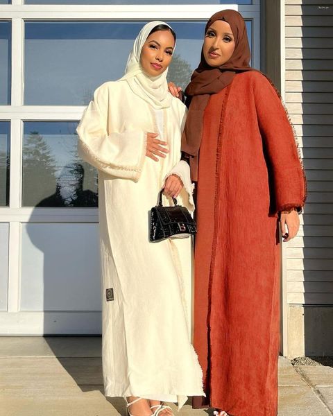 Vêtements ethniques arrivée Abayas pour femmes Cardigan 2023 couture européenne américaine Dubaï Robe élégante Kimono Robe mode dames Abaya