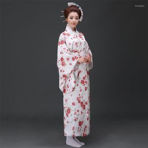 Vêtements ethniques Vêtements asiatiques Sexy Geisha Yukata Femmes Japonais Traditionnel Floral Print Long Kimono Japon Femme Costume de scène Cosplay