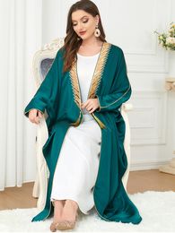 Etnische kleding herfst Marokko jurk moslimvrouwen Abaya Eid Ramadan India Abayas Dubai Turkije feestjurken Kaftan Robe Longue Vestidos Largos 230425