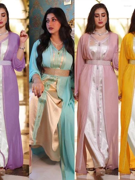 Vêtements ethniques Automne Maroc Robe Femmes Musulmanes Abaya Eid Ramadan Inde Abayas Dubaï Turquie Arabe Longue Jupe Robes De Fête