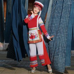 Vêtements ethniques Bai Nationalité Costume Adulte Femme Danse Yunnan Minorité Traditionnelle Brodée Ancienne Ville Voyage Pographie