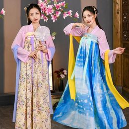 Ropa étnica BALDAUREN Ropa Hanfu Hada Vestido de mujer Falda de pecho bordada Estilo chino Traje de rendimiento de cintura grande 231212