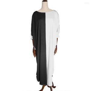 Etnische kleding Bangladesh Lange hijab avondjurk voor vrouwen Chiffon Elegante Kaftan Black Abaya Islamitische Djellaba Caftan Marocain