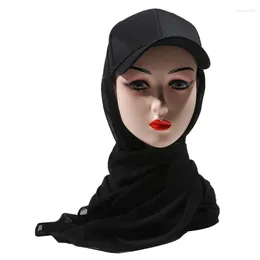 Etnische kleding baseball hoed cap hijab sjaal instant bandana tulband voor vrouwen 2024 klaar om een stuk zonnebrandcrème sjaal te dragen