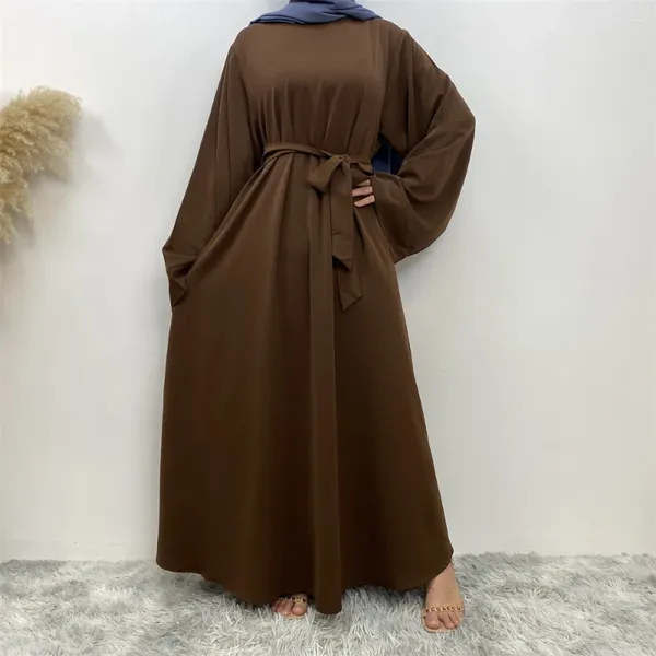 Vêtements ethniques Basic Musulman Abaya Robe Dubaï Simple Fermé Abayas pour femmes Robes turques Luxe Saoudien Kaftan Ramadan Eid Islamique