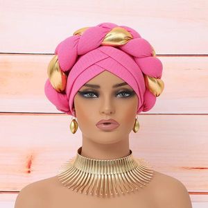 Ropa étnica Big Big Turban's Turban Cap Elastic African Head Wraps Bonnet Lady Party