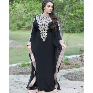 Vêtements ethniques Black Dubai Maroc Kaftans Farasha Abaya Robe très fantaisie