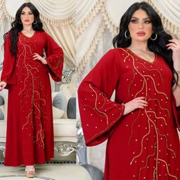 Etnische Kleding Zwarte Jellaba Abaya voor Vrouwen Hooded Gurban Eid Mousseline Dubai Turkije Marokko Gewaad Kaftan Kaftan Lange Mouwen 230613