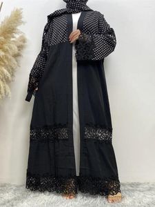 Etnische kleding Zwarte luxe Abaya Retro patroon met meerdere ontwerpen Dubai Turkije Kaftan Kimono Vest Jurk Causale Abaya's voor dames