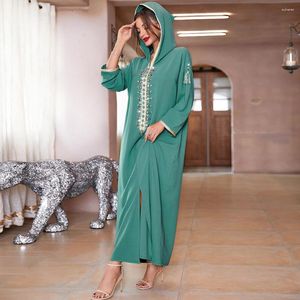 Etnische kleding BNGS Kimono Femme Musulmane Moslimsets Verfraaid Abaya Onderjurk met pet Geld Nagel Kraal Kwastje Jurk Afrikaans Voor Turks