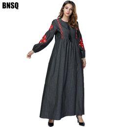 Ropa étnica BNSQ Dubai Abaya para mujeres Hijab vestido de noche caftán árabe marroquí Kaftan Djelaba mujer musulmana Islamic258p
