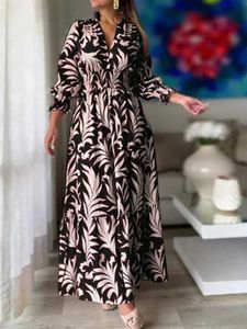 Etnische kleding boho jurk moslimvrouwen abaya india abayas print lange shirt jurken dubai islam avond kaftan robe longue vestidos limitos 2024 t240515