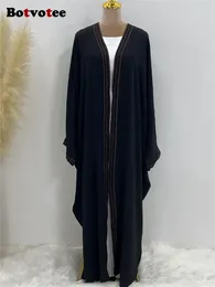 Etnische Kleding Botvotee Oversized Moslim Abaya Voor Vrouwen 2024 Elegant Borduren Casual Chic Lang Vest Mode Islamitische Dubai Kaftans