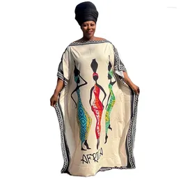 Ropa étnica Caftan Vestidos africanos para mujeres Moda Robe Africaine Dashiki Kaftan África Kanga Vestido casual Ropa 2024