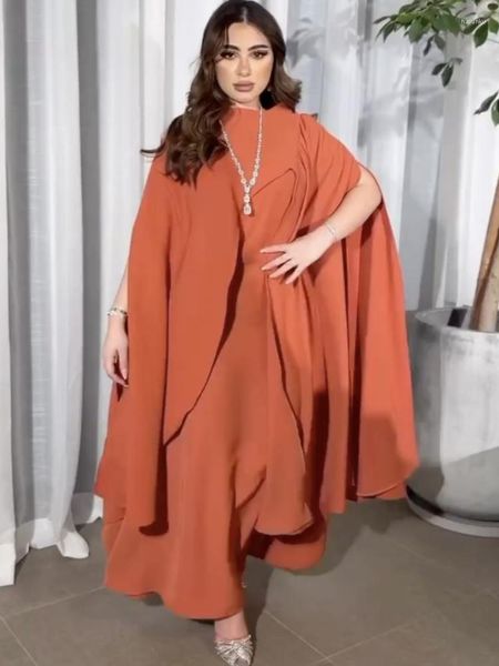 Ropa étnica Caftan Eid Elegante vestido de mujer musulmana Abayas Fiesta de Ramadán Dubai Abaya Turquía Islam Vestidos largos de noche Musulmane Vestidos