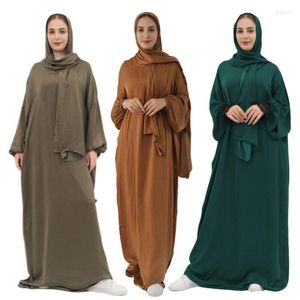 Etnische kleding Casual moslim Dames Eendelige sjaal Hijaabs Abaya Jilbab Islamitisch Turkije Eenvoudig Handig met hoofddoek Jurk Los gewaad