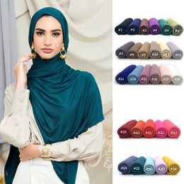 Vêtements ethniques Casual Premium Cotton Jersey Hijabs Musulman Headwrap Afrique Femmes Turban Cravate Long Châle WrapEthnic