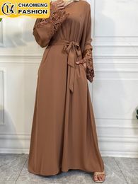 Etnische kleding Chaomeng Musulman de modus Abaya Dubai Elegante hijab jurk Turkije Kaftan Islam kleding Arabisch Maxi Ramadan Vestidos bescheiden gewaad 230517