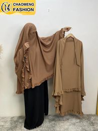 Ropa étnica Chaomeng Nida Khimar Mujeres musulmanas Oración Islámica Capa de hijab Ramadán Bufanda Borte