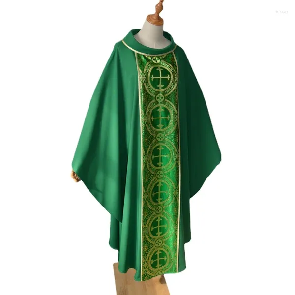 Vêtements ethniques Chasuble gothique Rome église père prêtre vêtement vêtements de masse col roulé robes de clergé pour prêtres catholiques