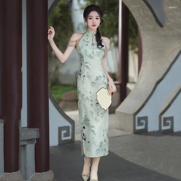 Vêtements ethniques cheongsam robe moderne 2024 femmes améliorées