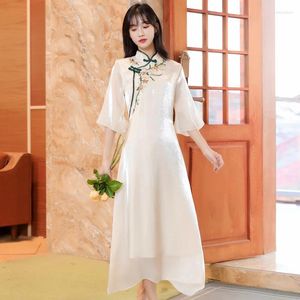 Vêtements ethniques Cheongsam Girl Fairy Soirée Longue Robe chinoise moderne Qipao Robe Longue Femme Robes de style oriental Plus Taille Femmes