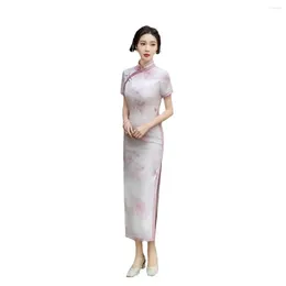 Vêtements ethniques Cheongsam Bonne qualité Sexy Widing Tight Tight Année chinoise Toast Robe Toast Evening Engagement Wear Upd-und