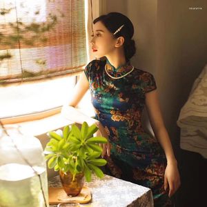 Ropa étnica Cheongsam Vestido chino oriental mejorado Moda de la moda retro chica de verano