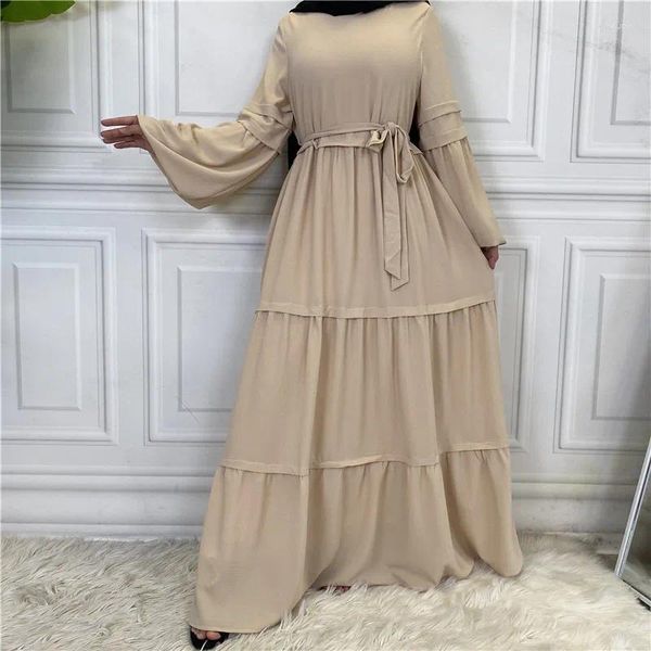 Vêtements ethniques Robe musulmane en mousseline de soie à la mode décontractée confortable Abayas pour les femmes