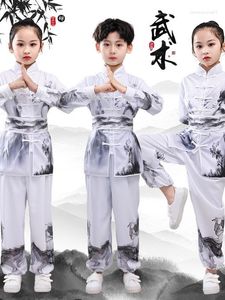 Etnische Kleding Kinderen Chinese Stijl Traditionele Wushu Kids Vechtsporten Uniform Pak Meisjes Jongens Stage Performance Kostuum