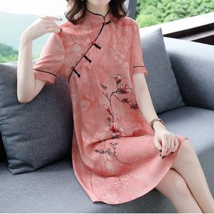 Ropa étnica vestido chino Qipao 2023 verano tradicional Cheongsam moda moderna ropa de mujer de talla grande 10175