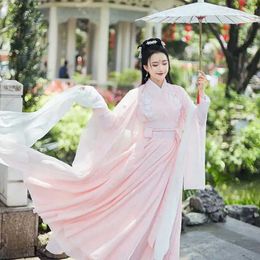 Vêtements ethniques Dance folklorique chinoise Hanfu Tang Dynasty Princesse Cosplay Stage Wear Traditional Femmes Pink Tentitume Costume Fairy Hanfu Robe