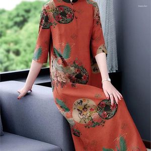 Vêtements ethniques Style chinois Amélioration de la robe Cheongsam Mère rétro à la mode