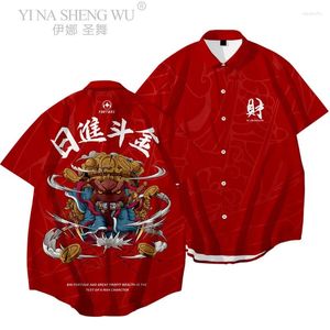 Ropa étnica estilo chino impresión camiseta hombres modas de calles
