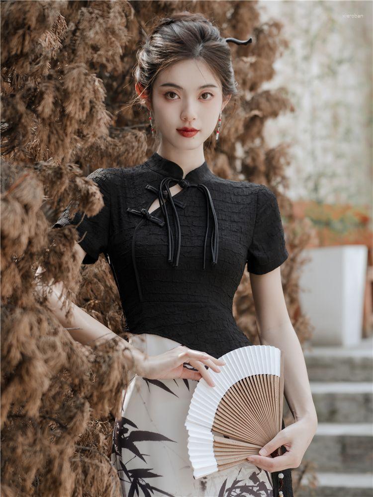 Ethnische Kleidung Chinesischen Stil Vintage Qipao Kleid Elegante Mode Für Frauen Dame Anmutig Verbesserte Sexy Cheongsam