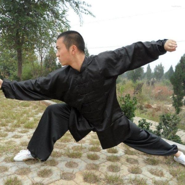 Ropa étnica Traje chino de Tai Chi Seda Wushu Verano Rendimiento transpirable