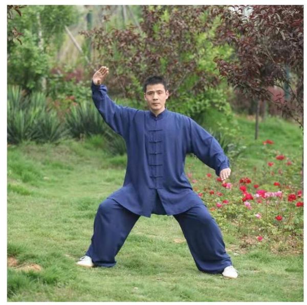 Ropa étnica Chino Tai Chi Uniforme Algodón Wushu Niños Adultos Artes Marciales Wing Chun Traje Taichi Rendimiento Tang Taiji