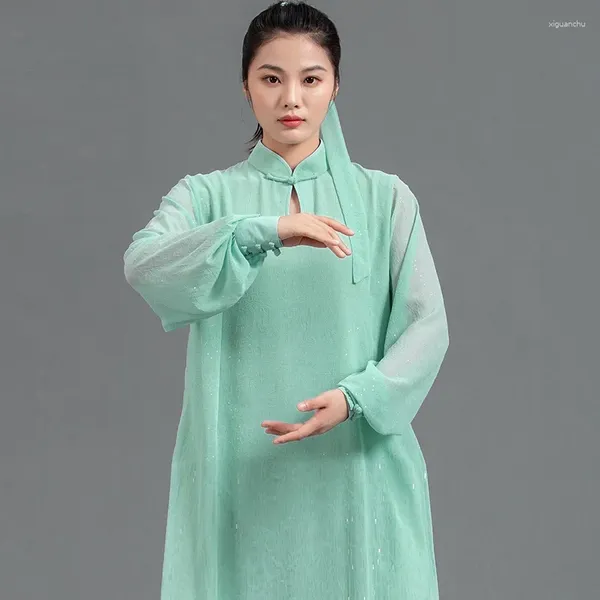 Vêtements ethniques Chinois Tai Chi Uniforme Kungfu Arts Martiaux Costume Performance Costumes Wushu Costume Outfit FF3762