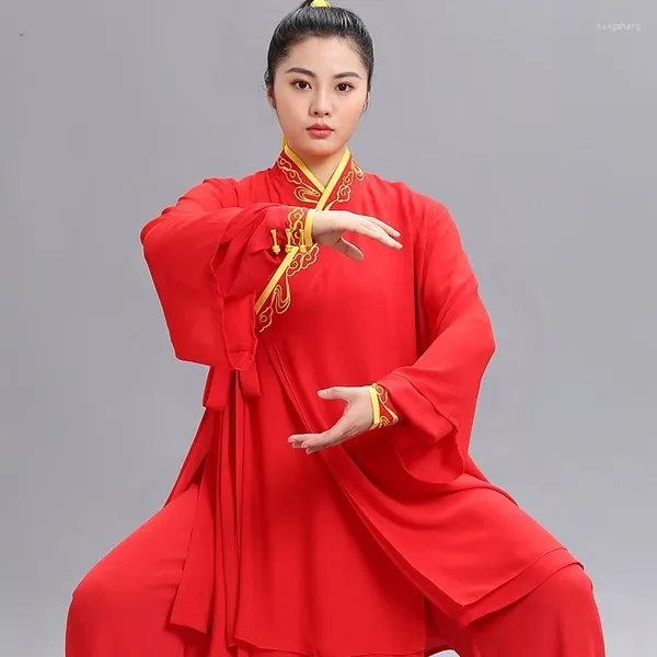 Ropa étnica Chino Tai Chi Uniforme Kungfu Traje de artes marciales Trajes de rendimiento Wushu Traje Traje FF3759