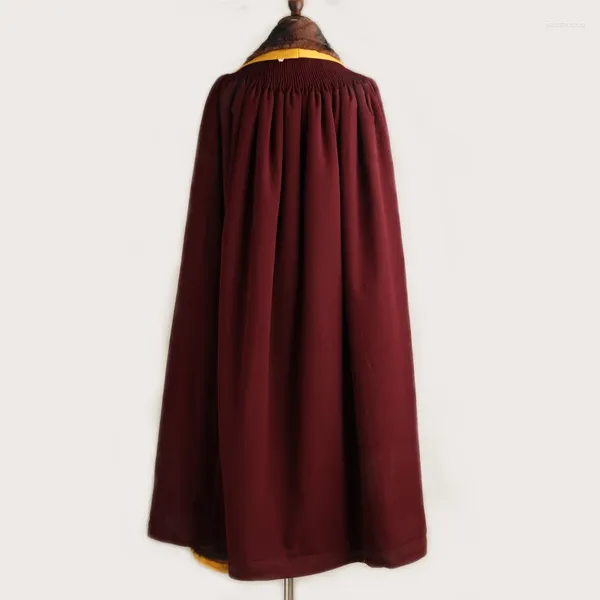 Vêtements ethniques Chinois Tibétain Bouddhiste Monk's Robes Lama Vêtements d'hiver Dagang épais Cape Cap Méditation Manteau Mené Femmes