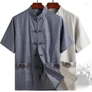 Ropa étnica china tradicional para adultos, uniforme de Taichi Kungfu para hombre, traje Tang, actuación de baile, disfraces de escenario, práctica de lino Plus