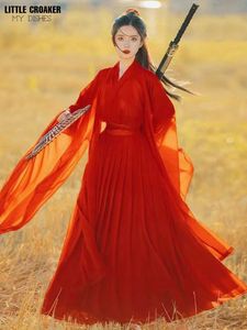 Vêtements ethniques Costume de danse folk traditionnelle chinoise Femmes Hanfu Vêtements Lady Ancient Swordsman Cosplay tenue Tang Dynasty Dance Dance Wear