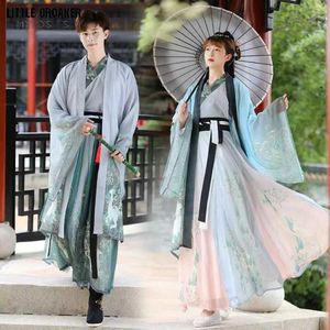 Vêtements ethniques chinois traditionnel hanfu couples fantasia adulte costume cosplay costume noir blanc chinois hanfu pour femmes hommes plus taille