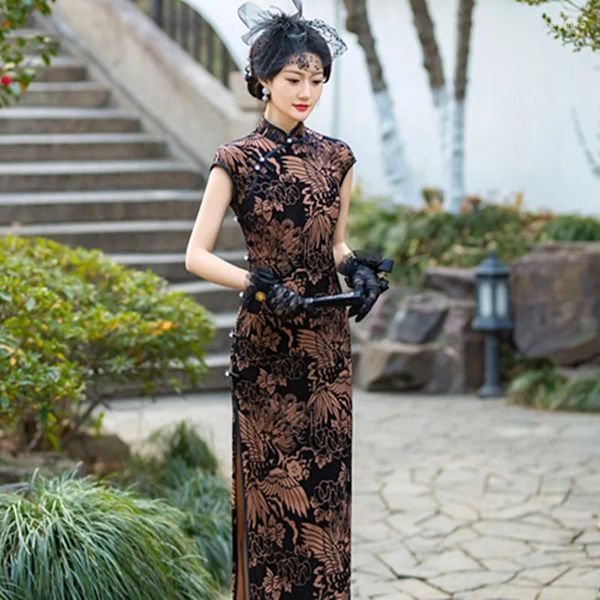 Vêtements ethniques Chinois Traditionnel Amélioré Qipao Vintage Quotidien Plus Taille Robe Sexy Slim Fit Élégant Nouveauté Cheongsam Fête De Mariage