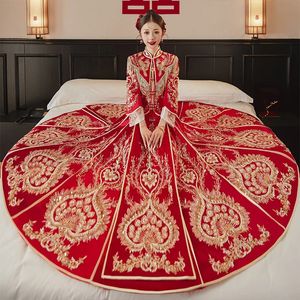 Etnische kleding Chinese trouwjurken Traditionele bruidsjurksets Oude Xiuhe Party Vestidos De Novia 231212