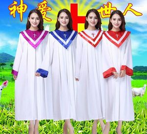 Vêtements ethniques Christ Jésus a enseigné le costume sacré Femmes Christian Sing Robe Classe Service Outfit Noël Trinity Robe sacrée