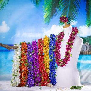 Vêtements ethniques Classe de 2024 Bougainvilliers hawaïens Lei Tissu de soie Fleur artificielle Graduation Anniversaire de mariage pour les femmes
