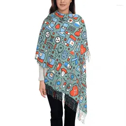 Vêtements ethniques Cool fier d'être une écharpe de gland femmes doux soins de santé soins infirmiers châle enveloppe dame hiver automne foulards